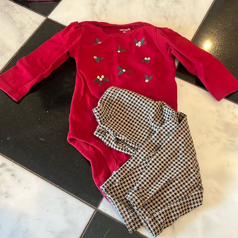 Carter's Red and Black Kids Matching Set